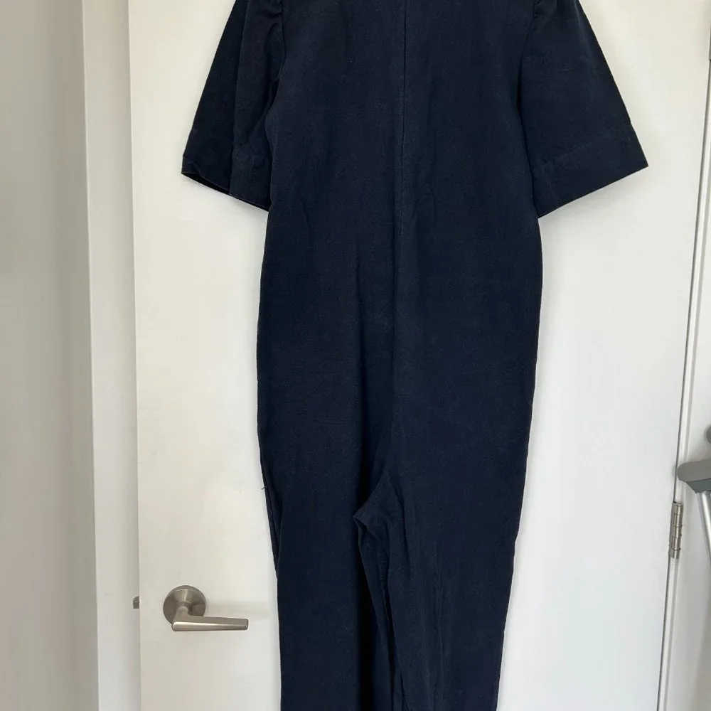 Cream Wide-Leg Short-Sleeve Jumpsuit - Picture 6 of 6